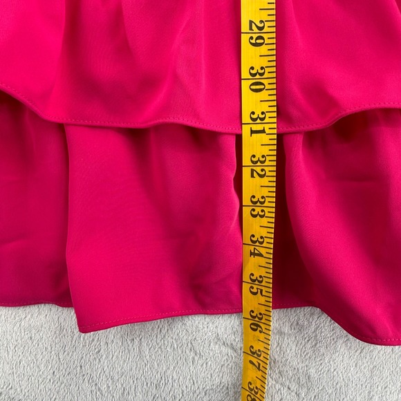 Loft Womens Pink Sleeveless Ruffle Hem Cutout Back Shift Dress Size 10 NEW - Picture 12 of 13